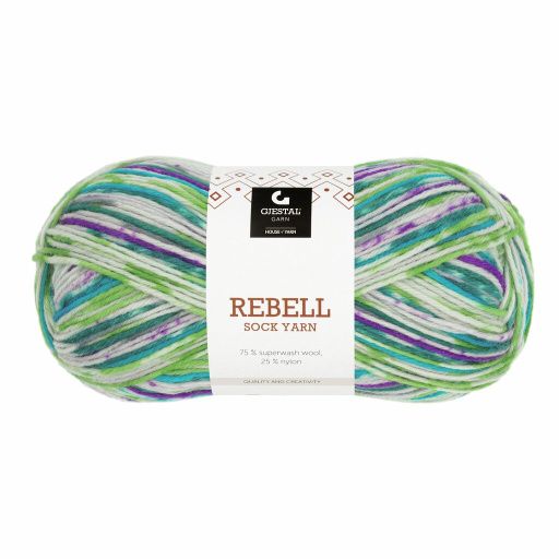 9407 Turkis Pæregrønn print