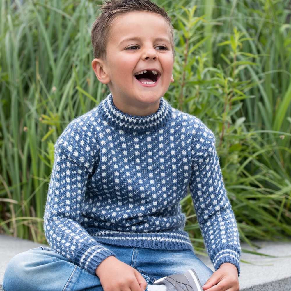 Strikk The Look: Islender blå