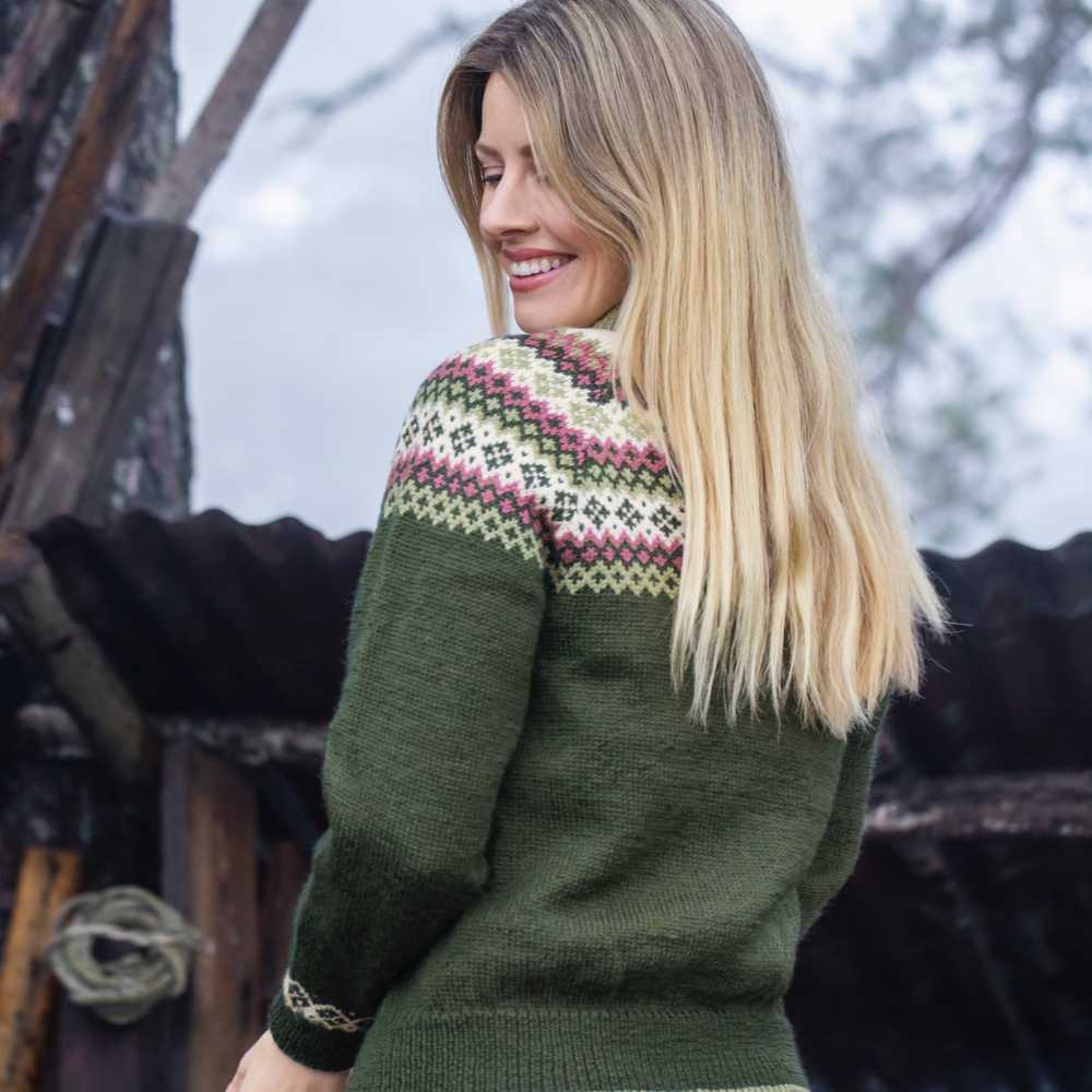 Strikk The Look: Rikke-genser grønn
