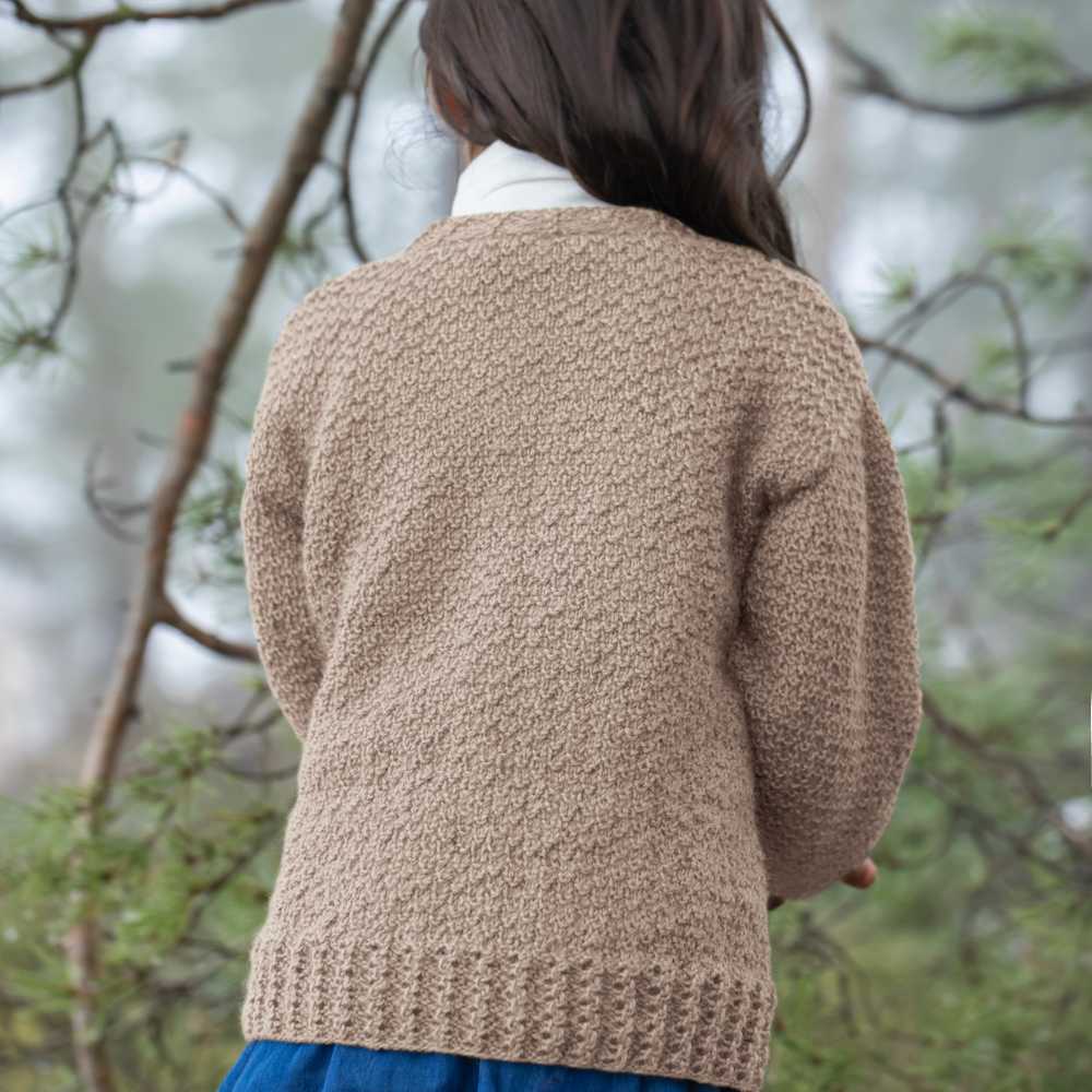 Strikk The Look: Rilja cardigan barn beige