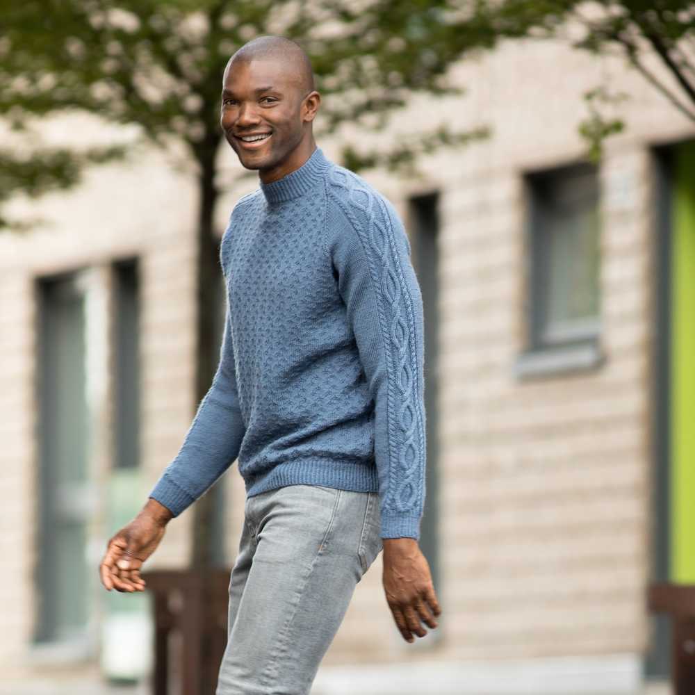 Strikk The Look: Augustin-genser lys denim