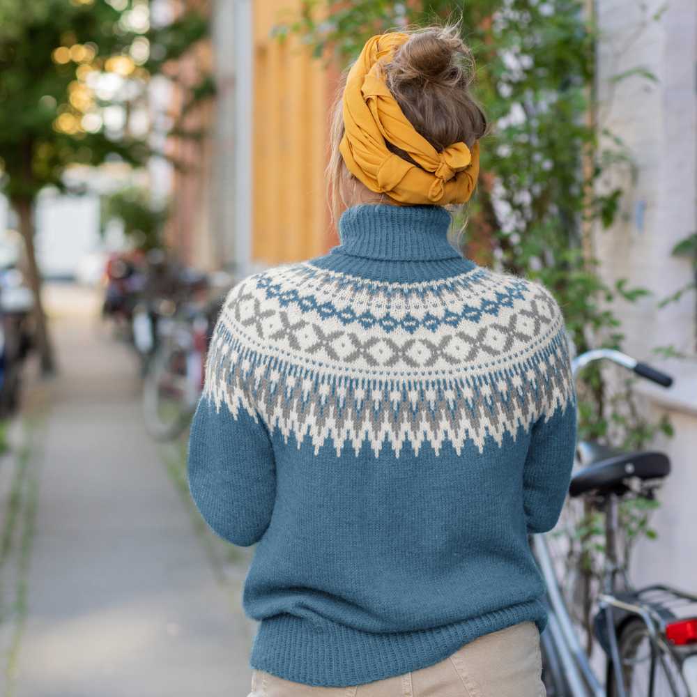 Strikk The Look: Rallar-genser lys denim pure merino