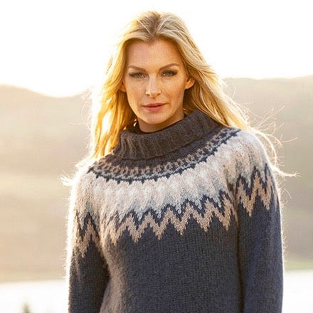 Strikk The Look: Kathrine-genser blå