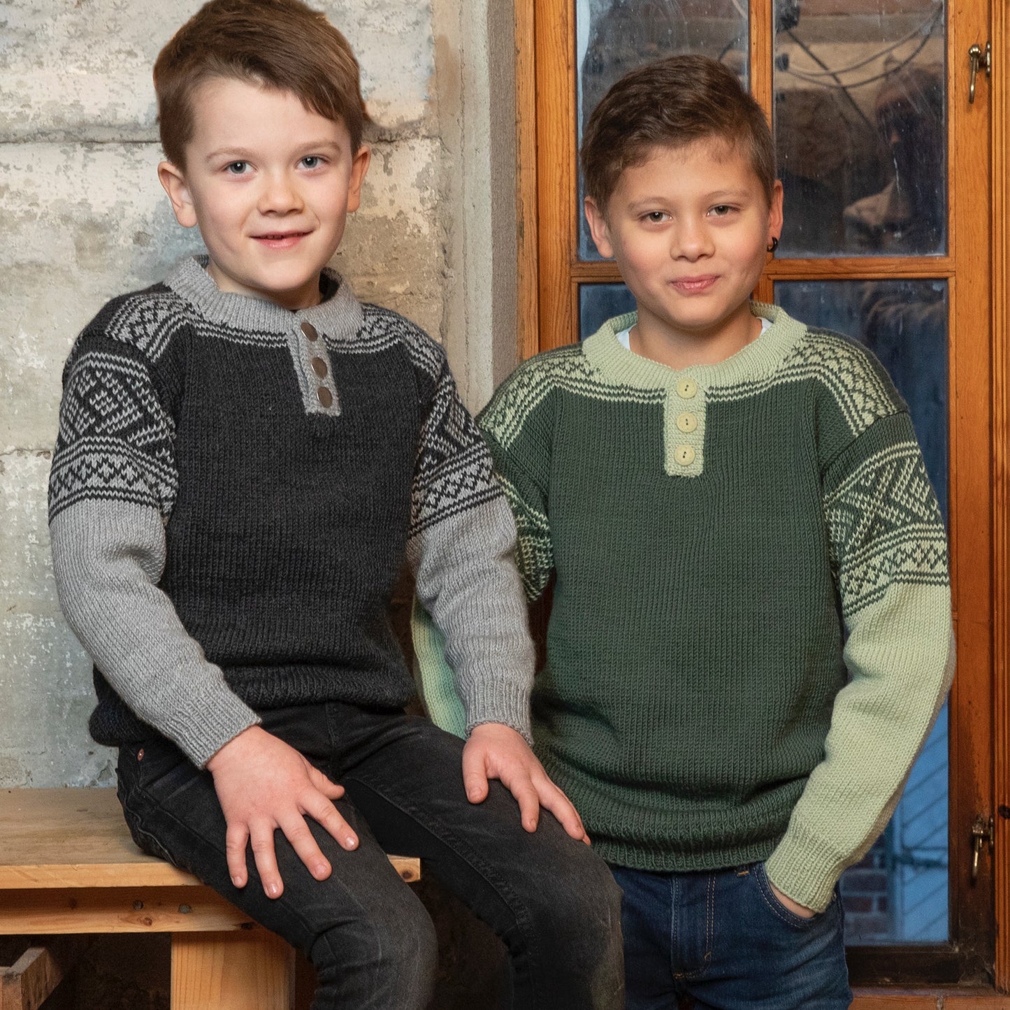 Strikk The Look: Setesdal-genser Dario grønn