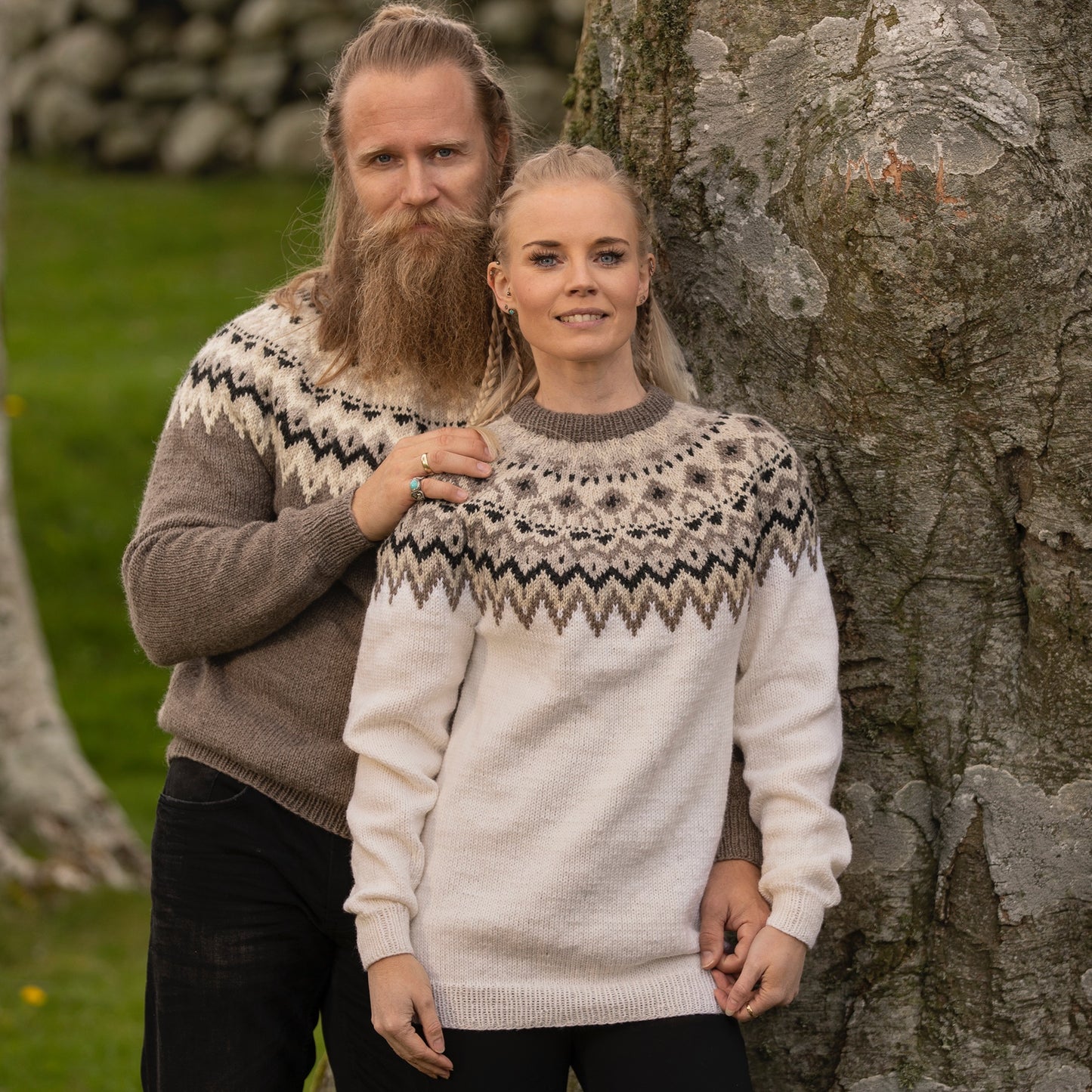 Strikk The Look: Kraft-genser m/hette hvit