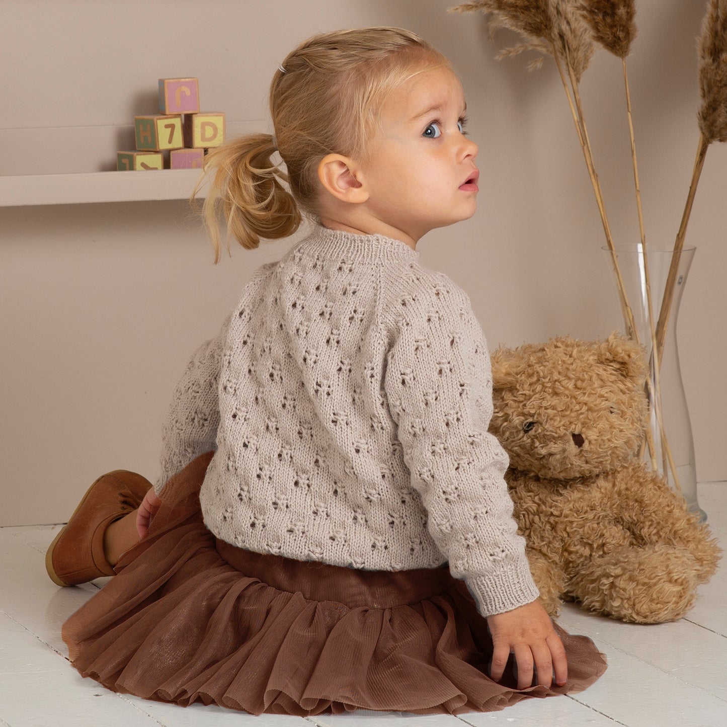 Strikk The Look: Firkløver-genser sand