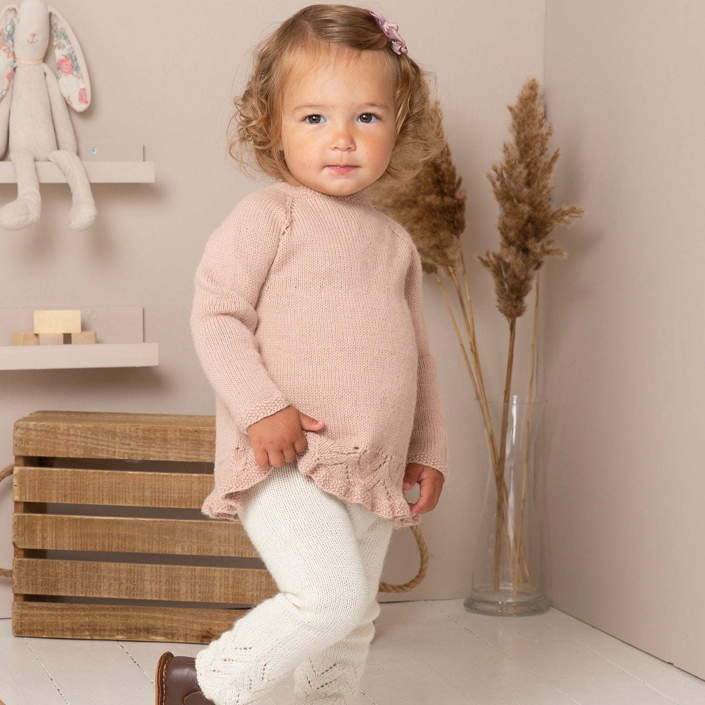 Strikk The Look: Elli-tights natur