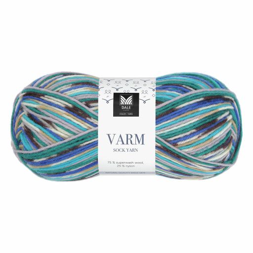 5107 Aqua Blålilla Grangrønn print
