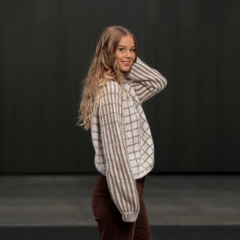 Strikk The Look: India-genser hvit