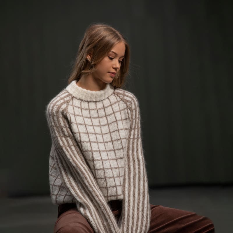 Strikk The Look: India-genser hvit