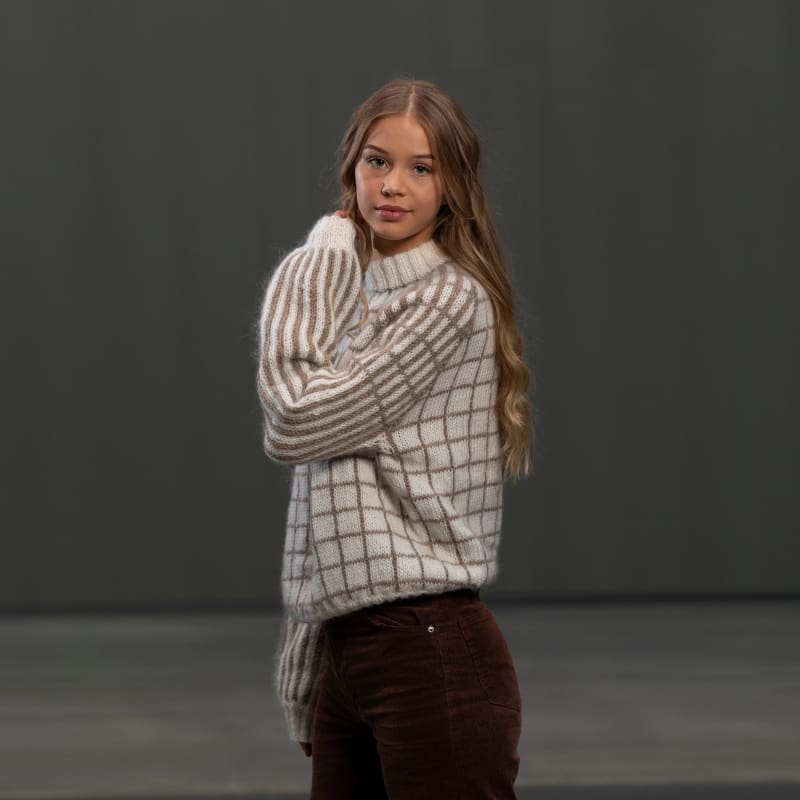 Strikk The Look: India-genser hvit