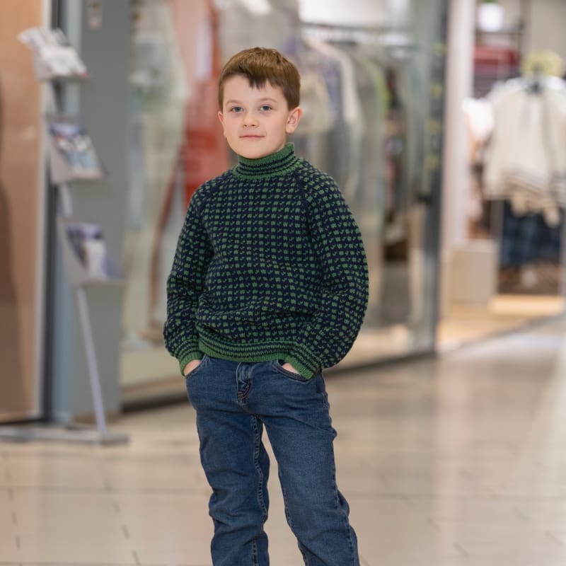 Strikk The Look: Islender-genser marine