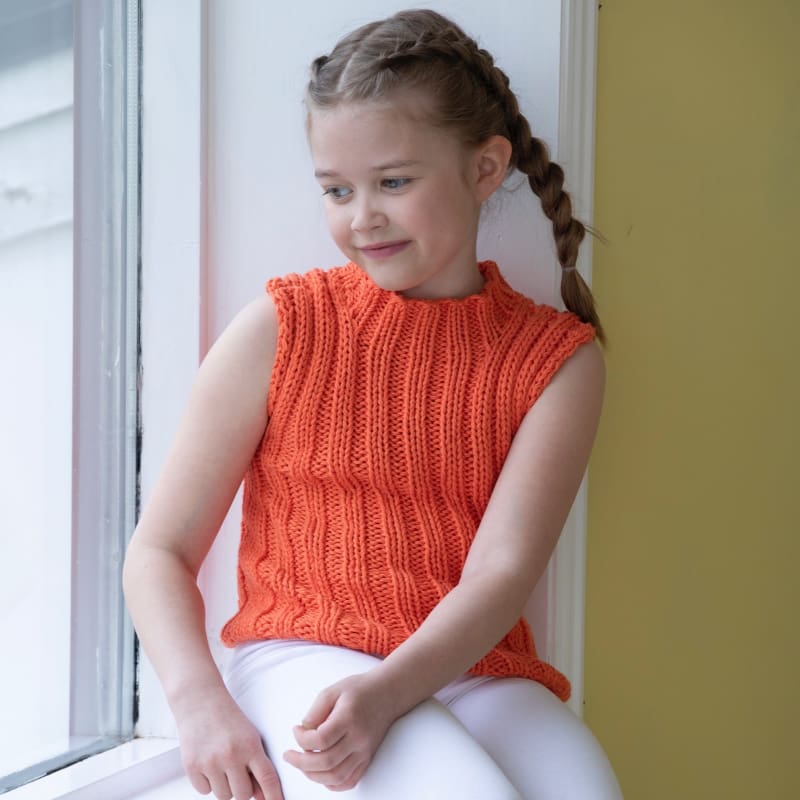 Strikk the Look: Camilla sommertopp oransje