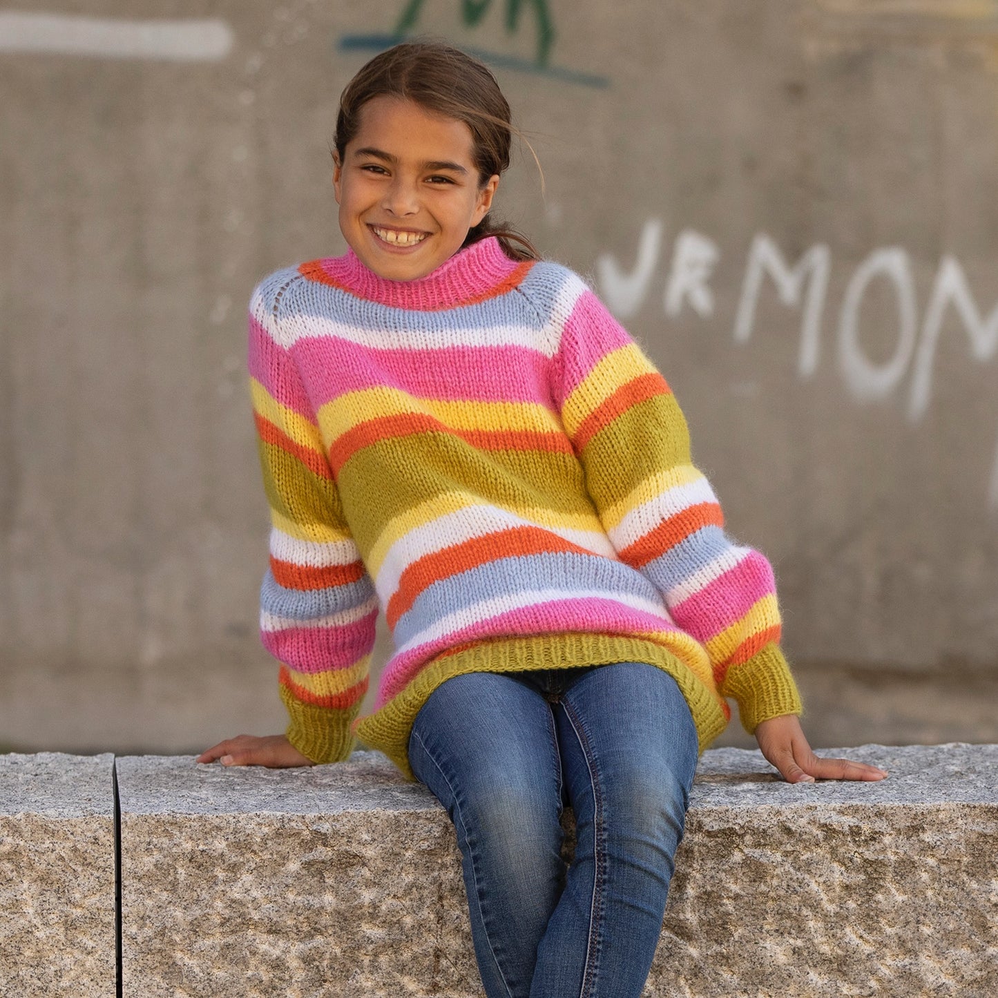 Strikk The Look: Malia-genser barn