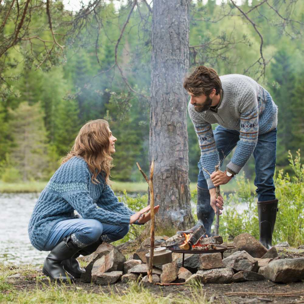 Strikk The Look: Stjernesildre-jakke blå