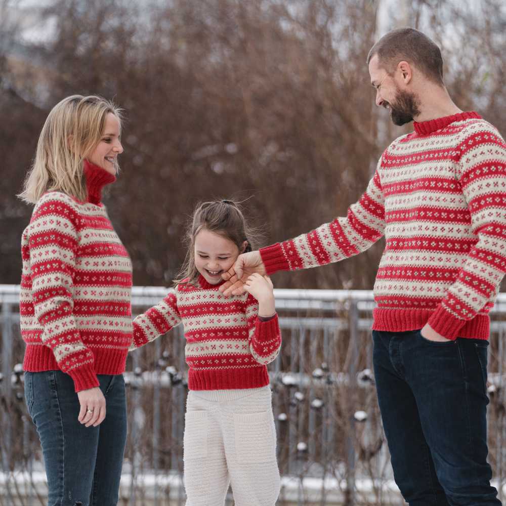 Strikk The Look: Håndballgenser barn rød