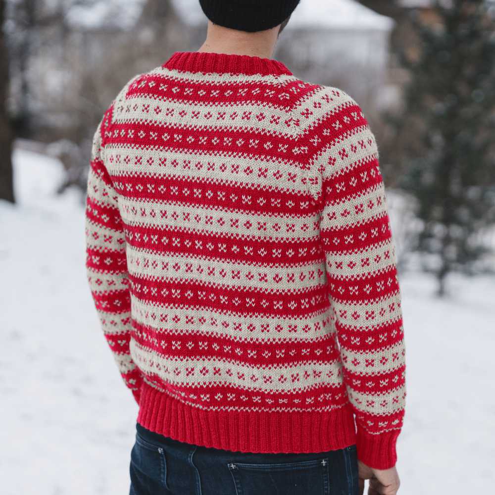 Strikk The Look: Håndballgenser herre rød