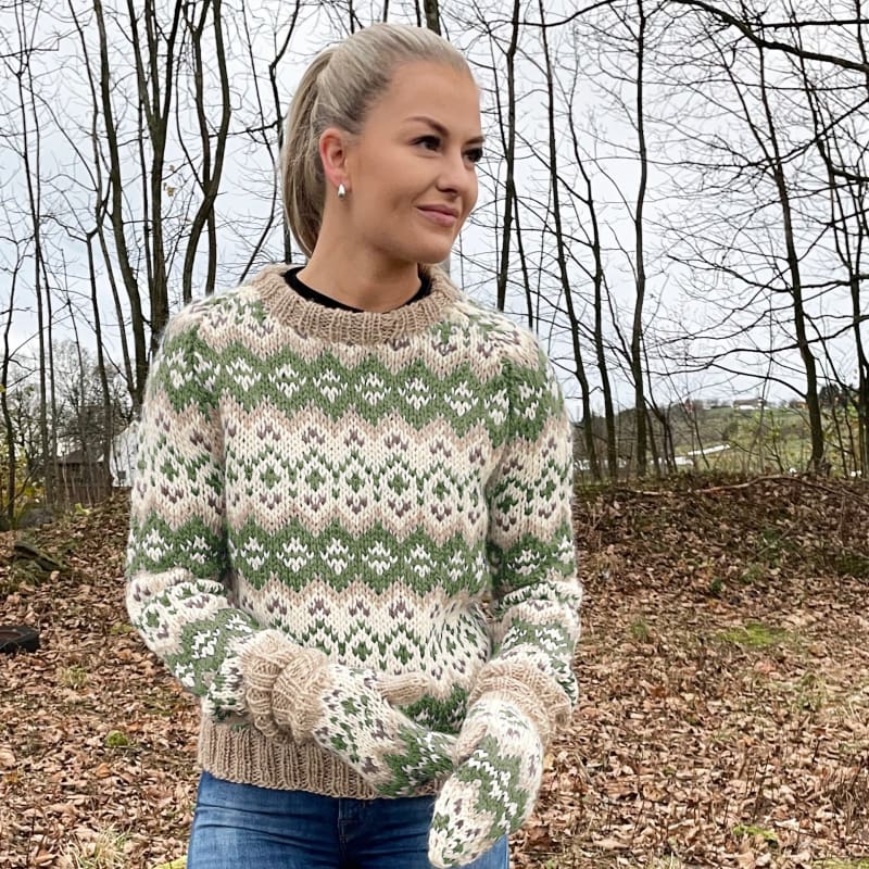 Strikk The Look: Drifa-genser dame grønn