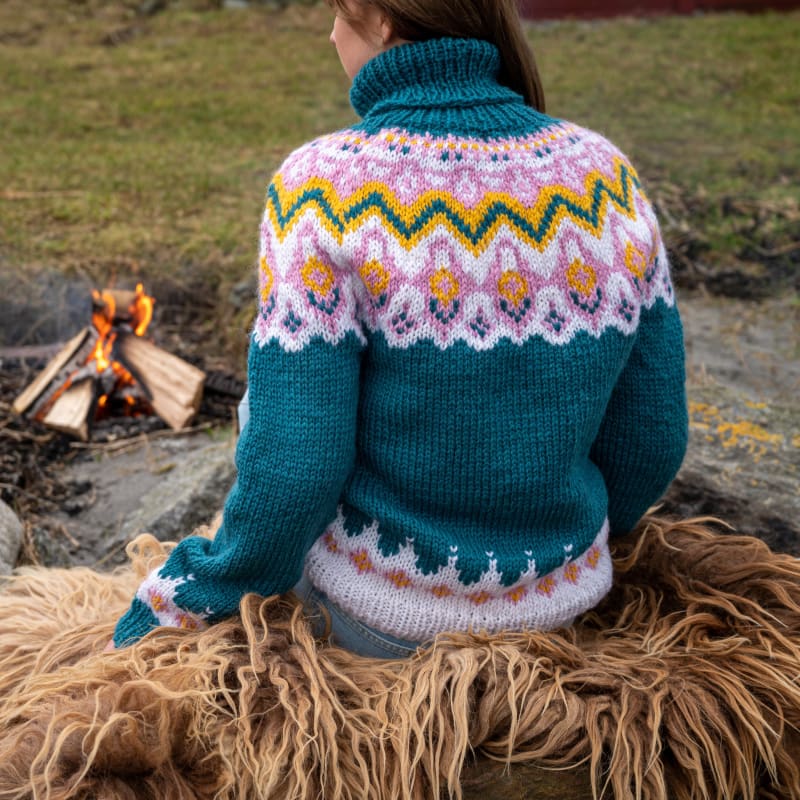 Strikk The Look: Klaki-genser petrol