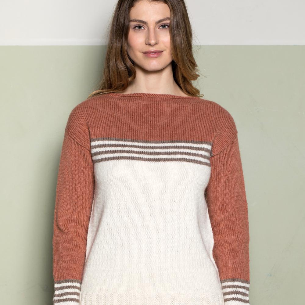 Strikk The Look: Visla-genser hvit