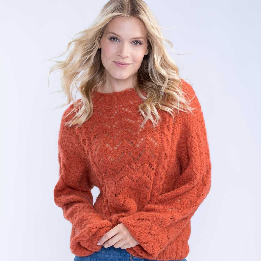 Strikk The Look: Michelle-genser brent oransje