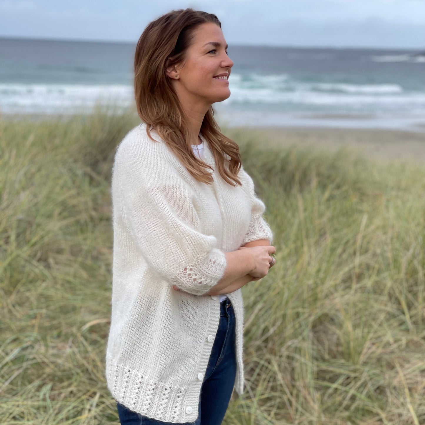Strikk The Look: Gulla-jakke hvit