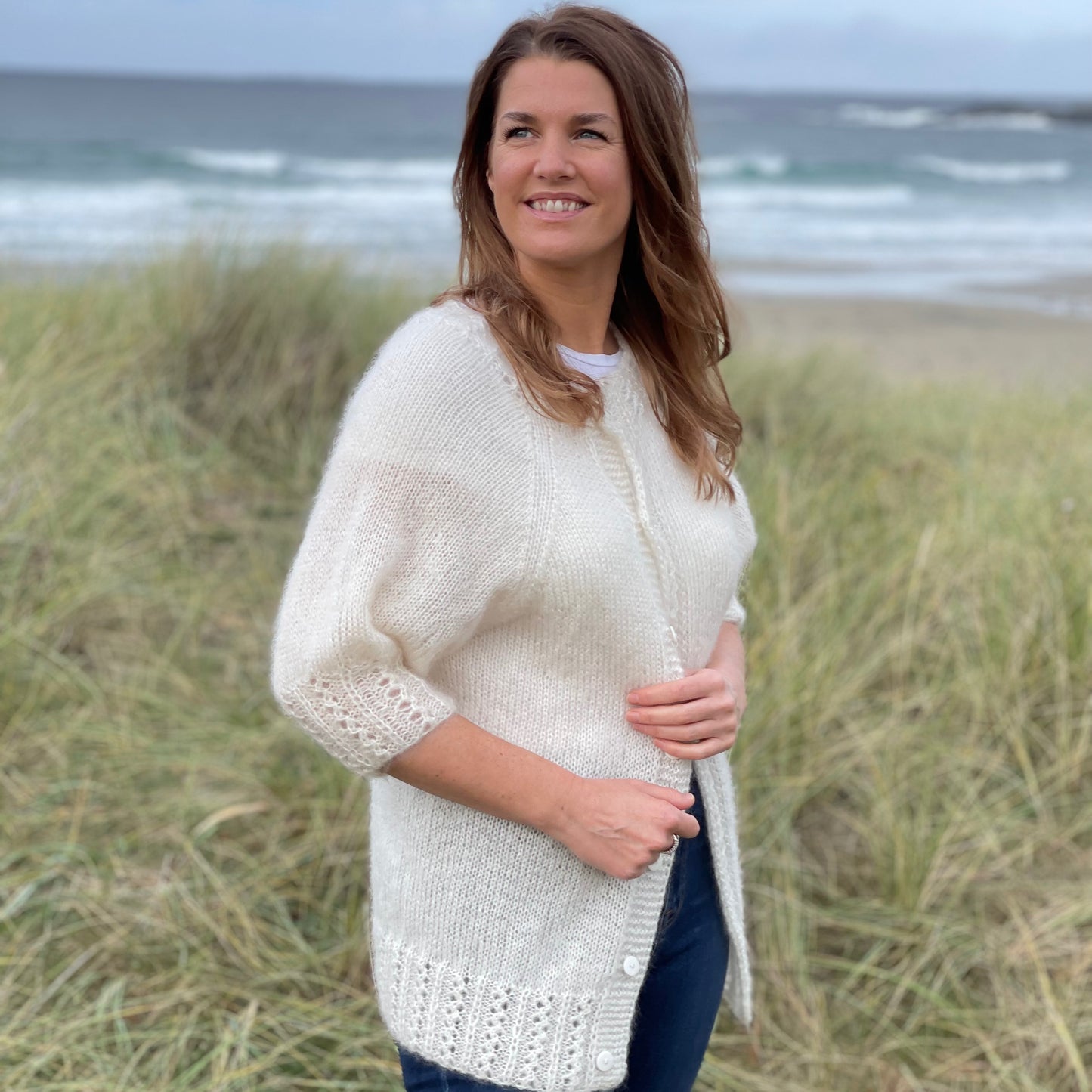 Strikk The Look: Gulla-jakke hvit