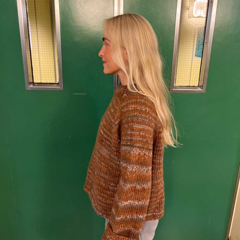 Strikk The Look: Øyunn raglan-genser kanel/rust