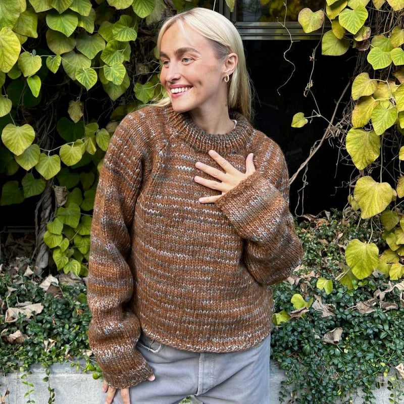 Strikk The Look: Øyunn raglan-genser kanel/rust