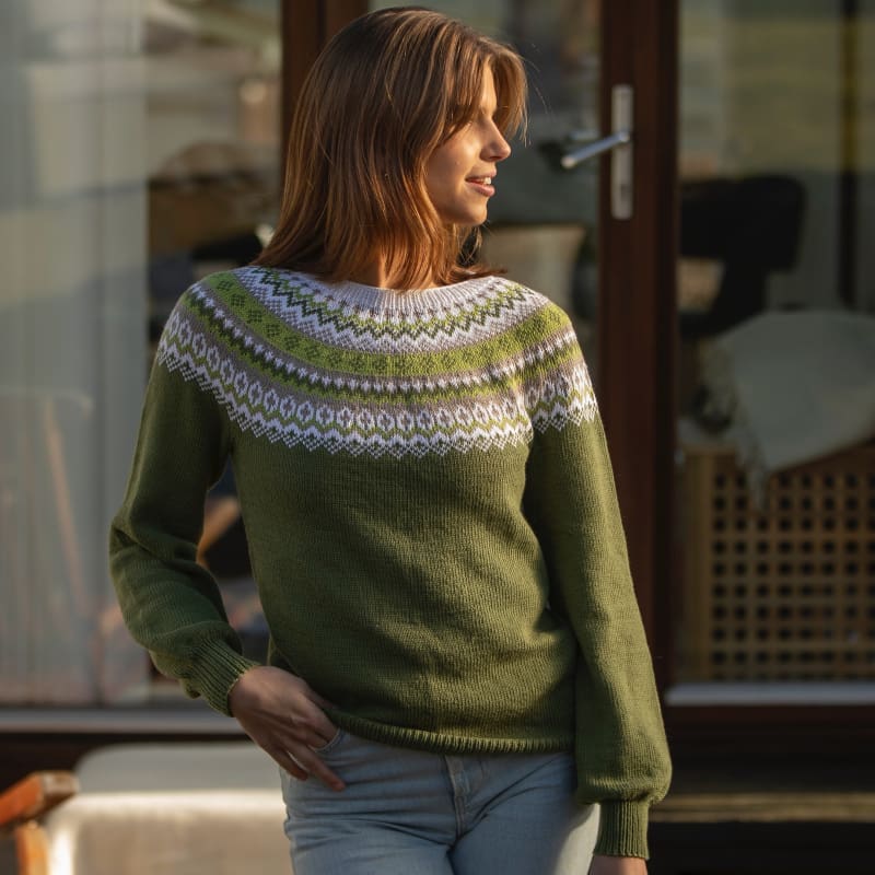 Strikk The Look: Alette-genser grønn