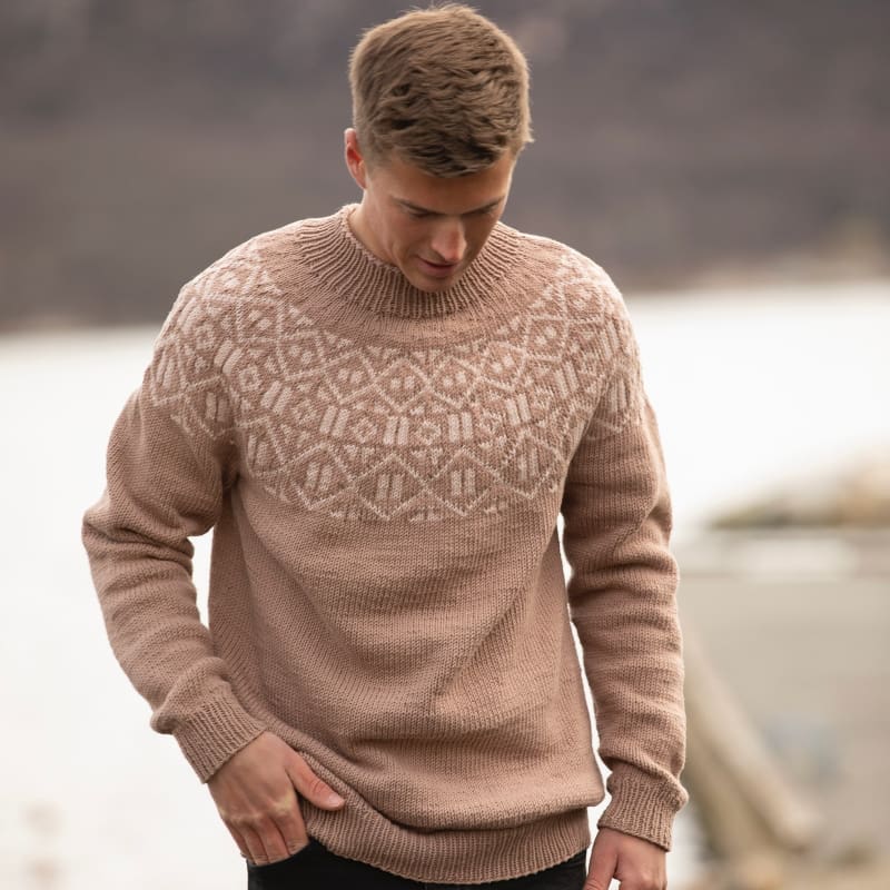 Strikk The Look: Allehånde-genser mellombrun