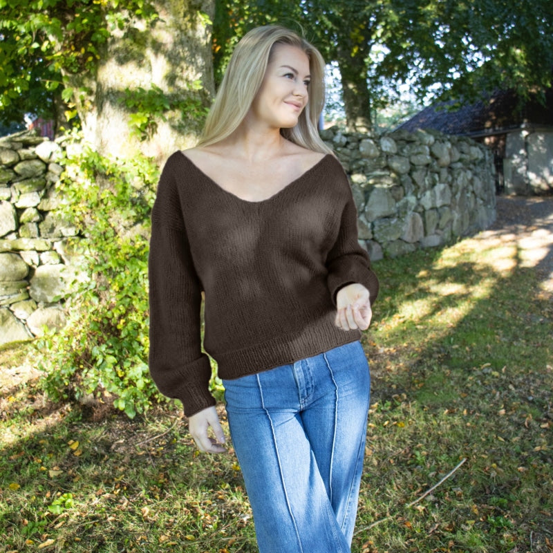 Strikk The Look: Amanda-genser brun