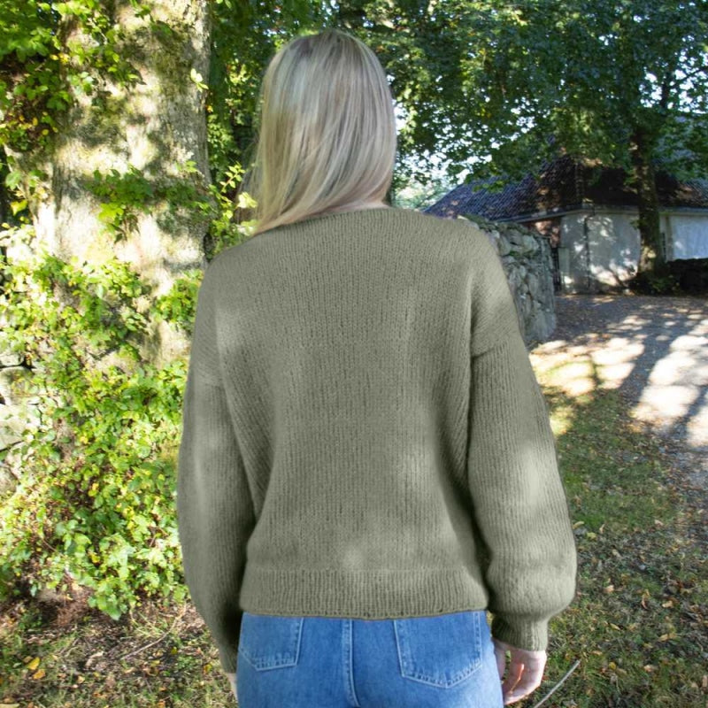 Strikk The Look: Amanda-genser jadegrønn