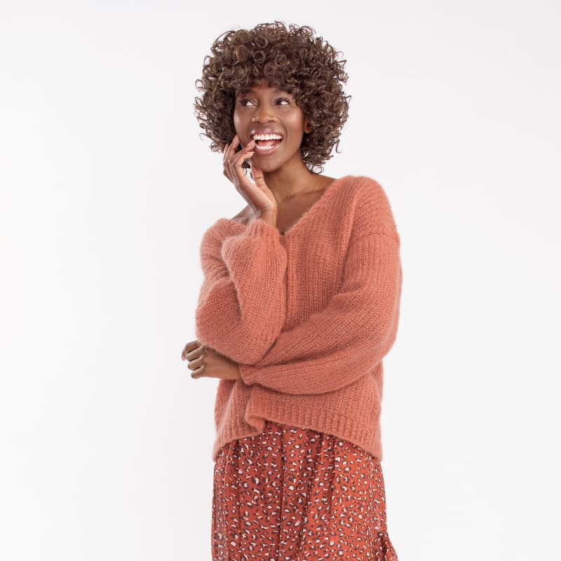Strikk The Look: Amber-genser Aprikos