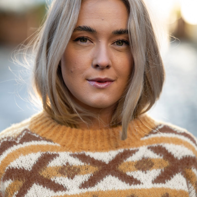 Strikk The Look: Aprilia-genser gul melert