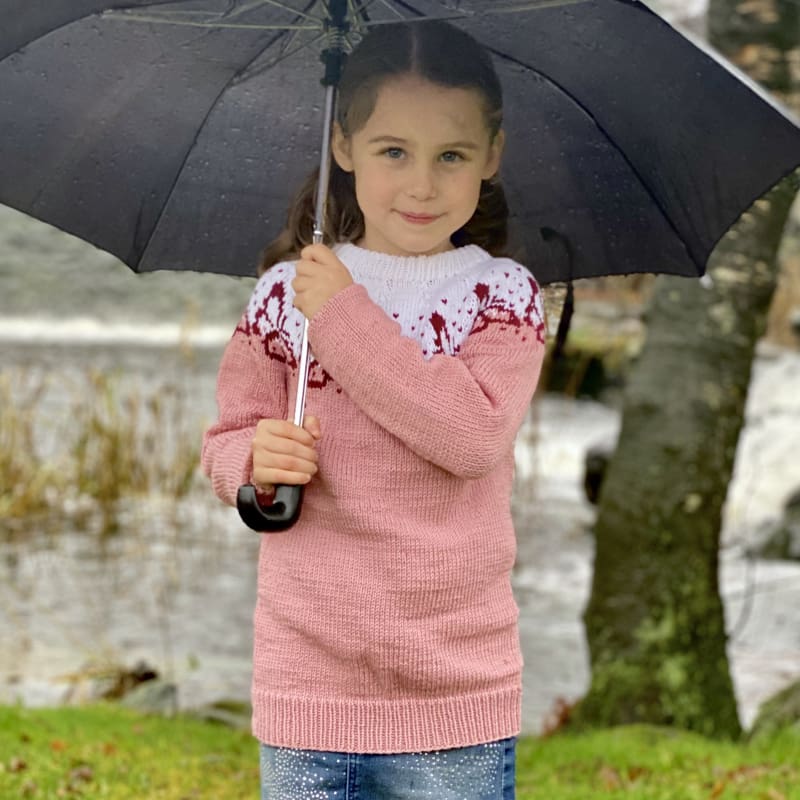 Strikk The Look: Aurora-genser lys rosa