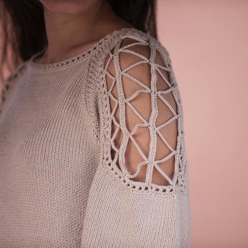 Strikk The Look: Beliz-genser beige