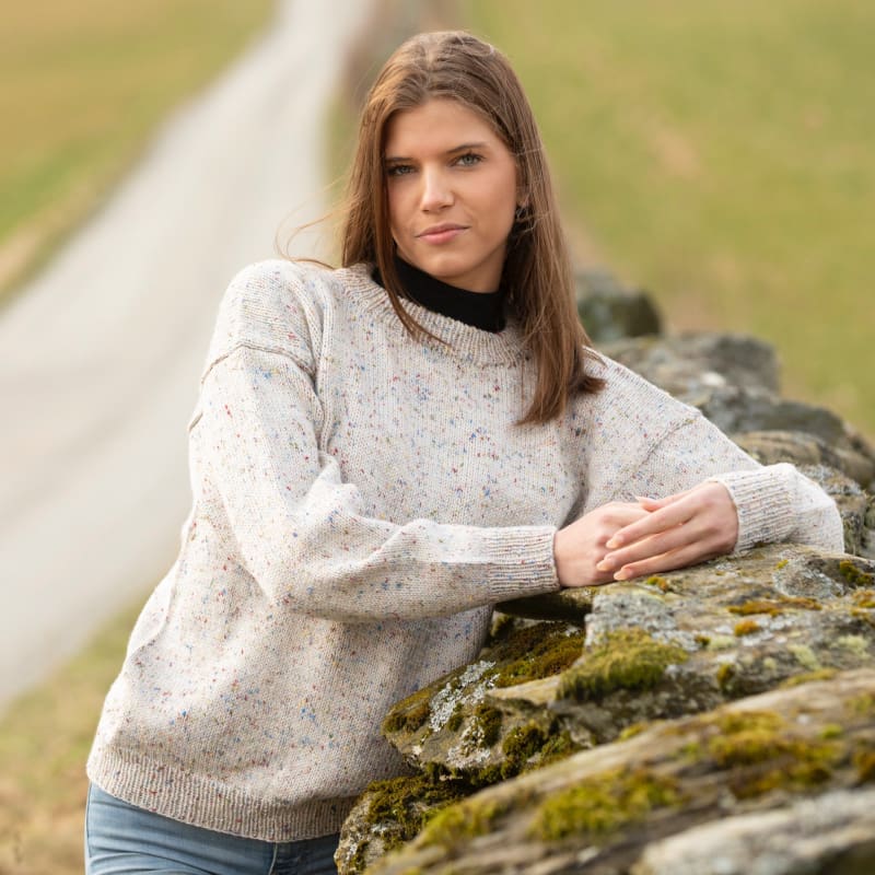 Strikk The Look: Bennett-genser hvit