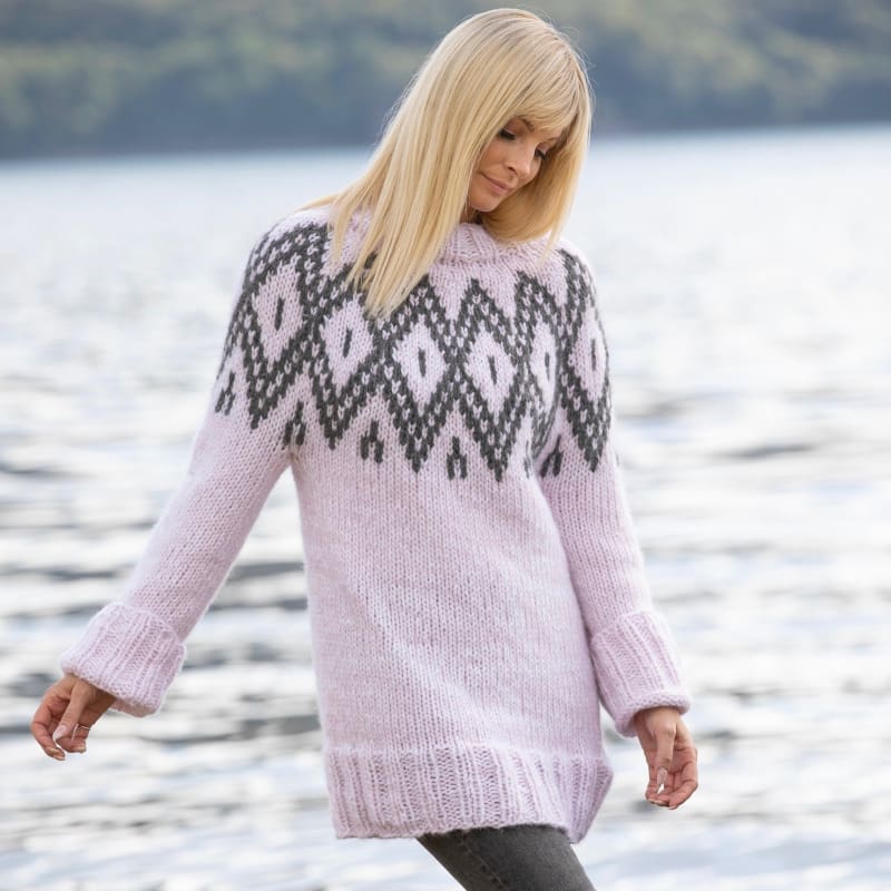 Strikk The Look: Bliss-genser rosa