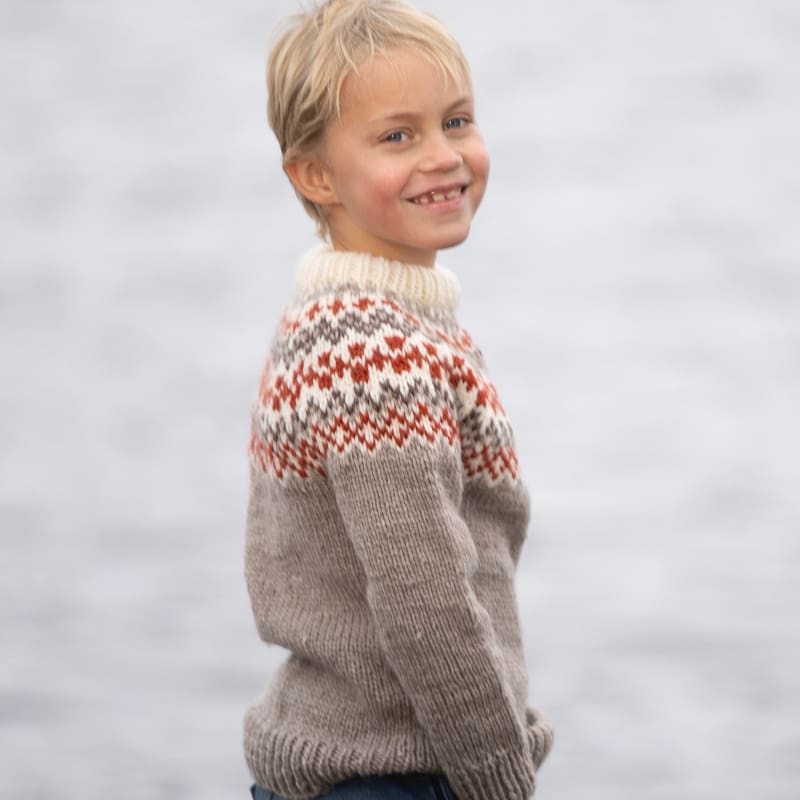 Strikk The Look: Brekko-genser Barn beige