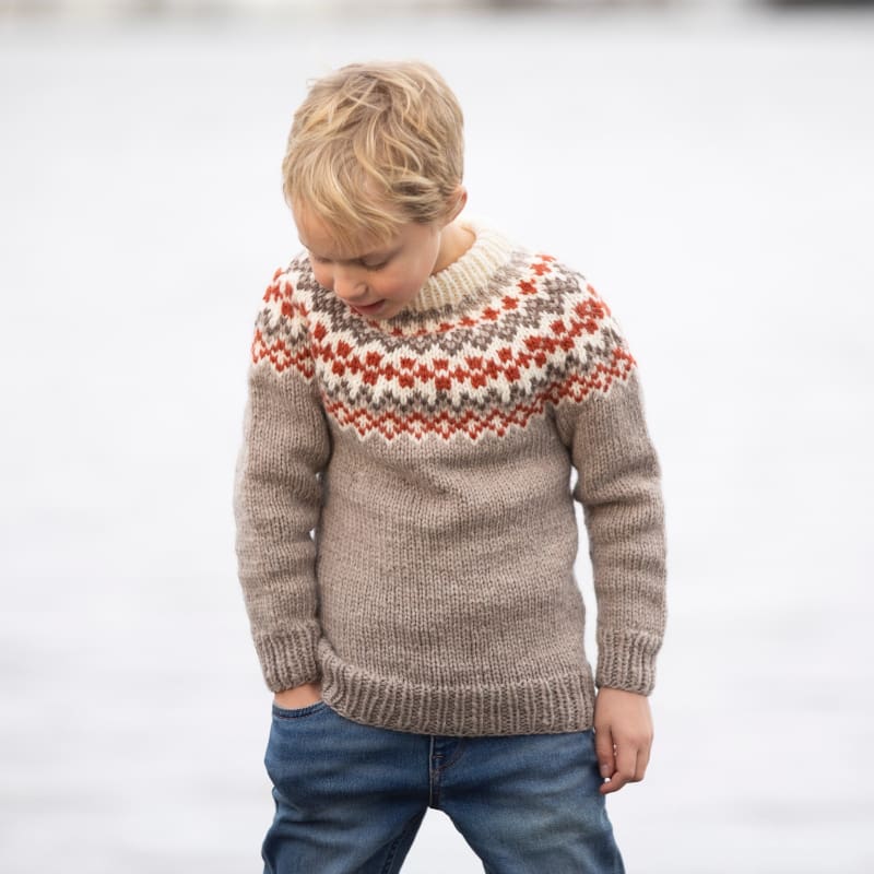 Strikk The Look: Brekko-genser Barn beige