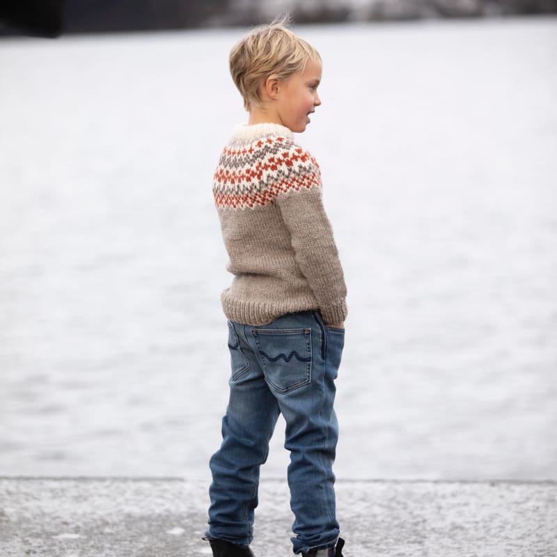 Strikk The Look: Brekko-genser Barn beige