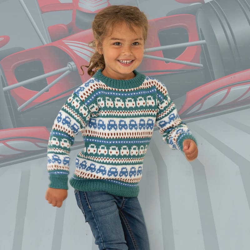 Strikk The Look: Broom-genser blågrønn