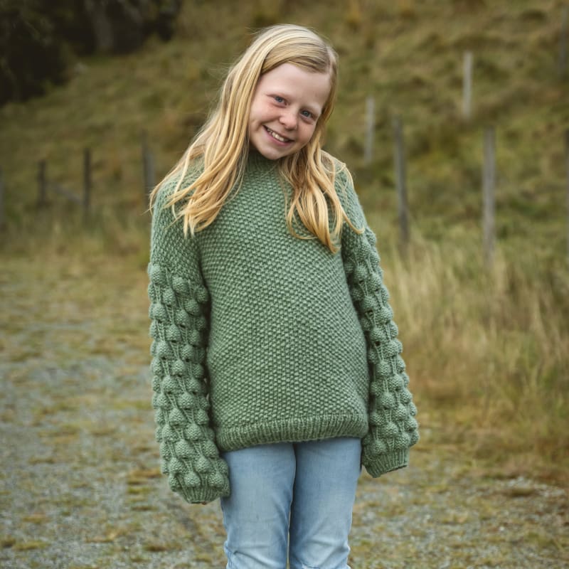 Strikk The Look: Bubble dream jadegrønn