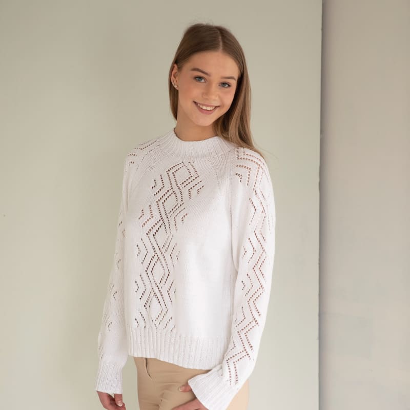 Strikk The Look: Carat-genser hvit