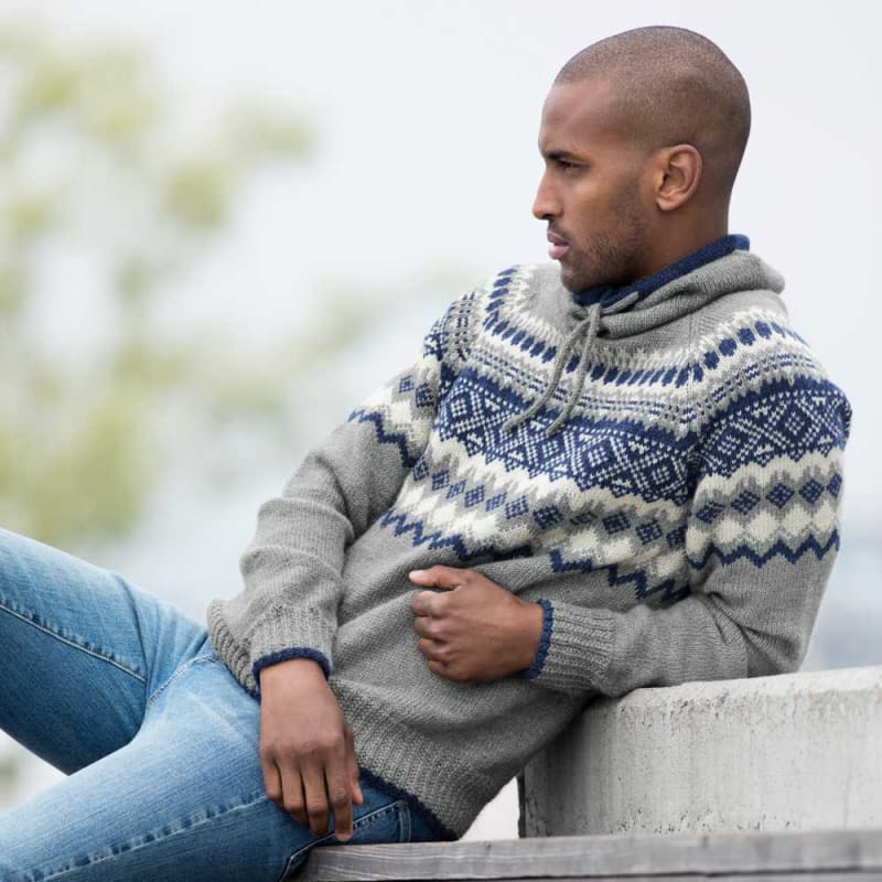 Strikk The Look: Carl-genser grå