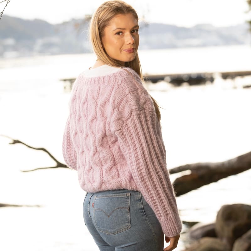 Strikk The Look: Cassandra-jakke lys rosa