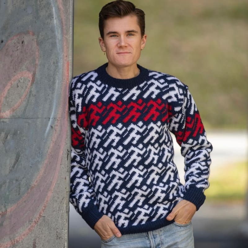 Strikk The Look: Champ-genser marine