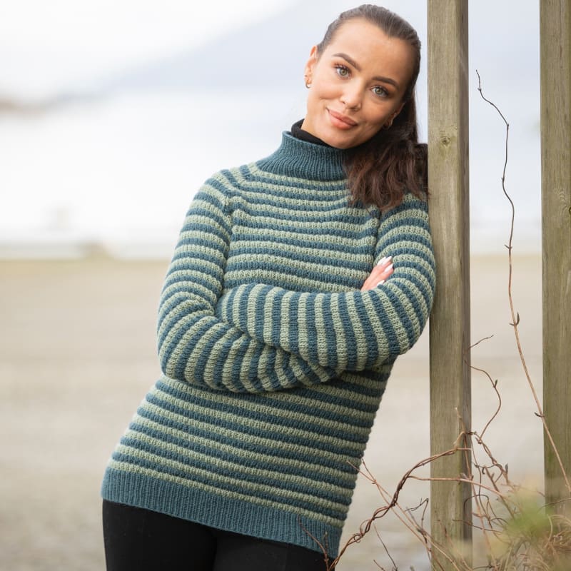 Strikk The Look: Chili-genser mosegrønn