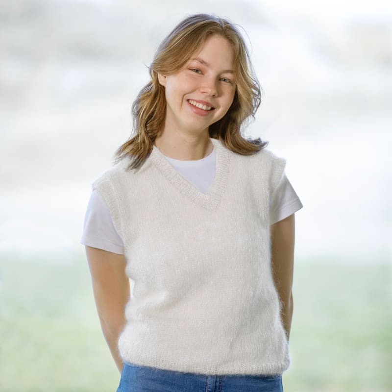 Strikk The Look: Clara-vest hvit